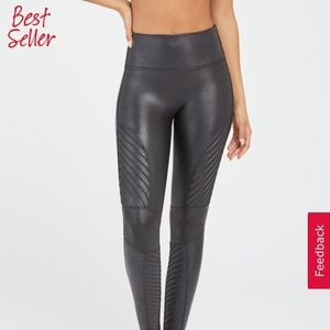 Faux leather Spanx leggings